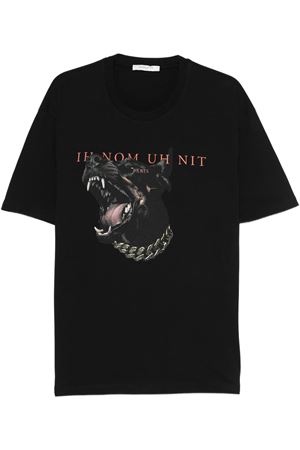 T-shirt Dobermann in cotone nero IH NOM UH NIT | NUS26272009